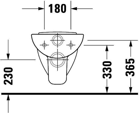 DU Wand-WC D-Code 540 mm Flachspüler, weiß