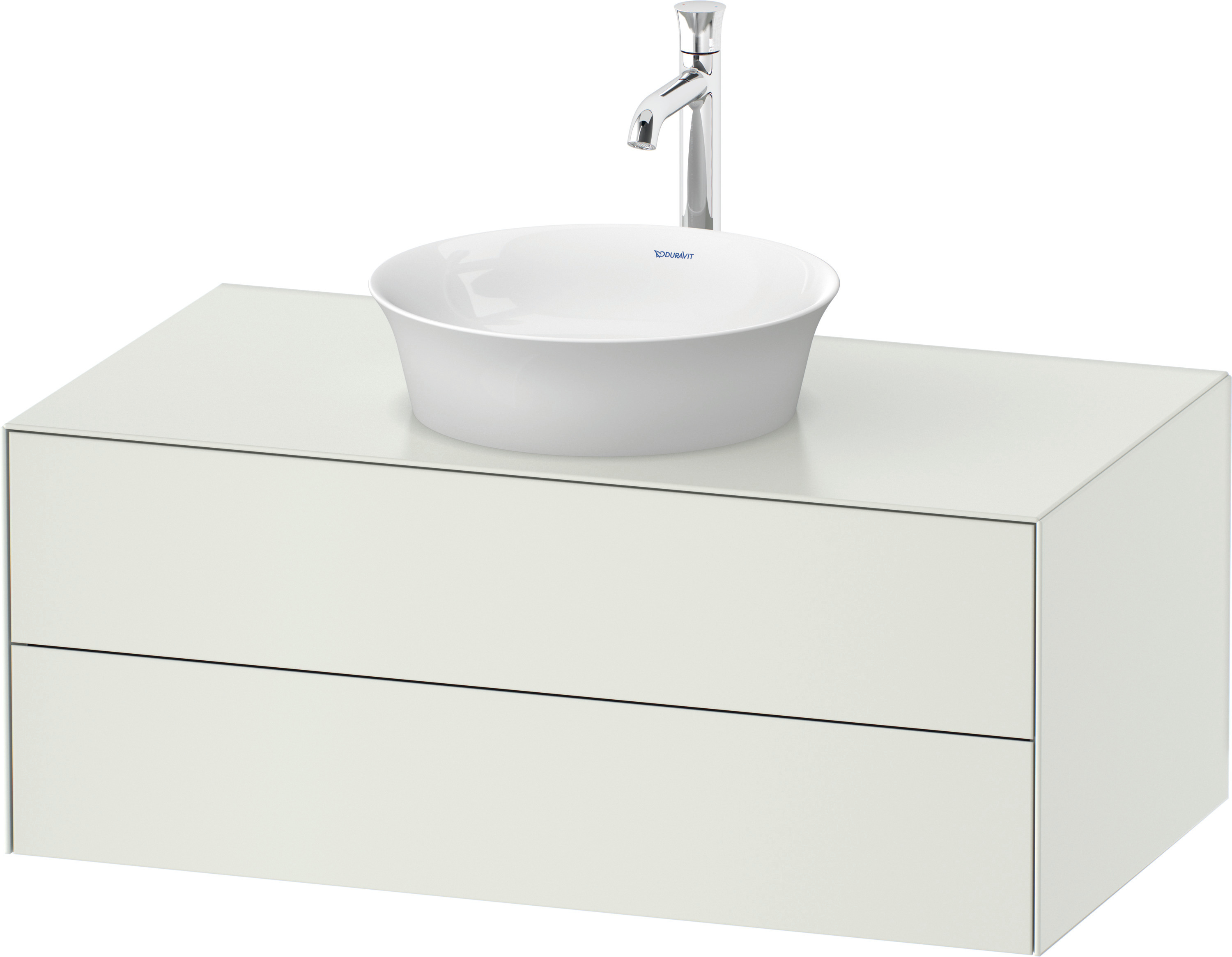 Duravit WTU White Tulip wandhängend, 2 SchKa 408x1000x550mm, Weiß Seidenmatt