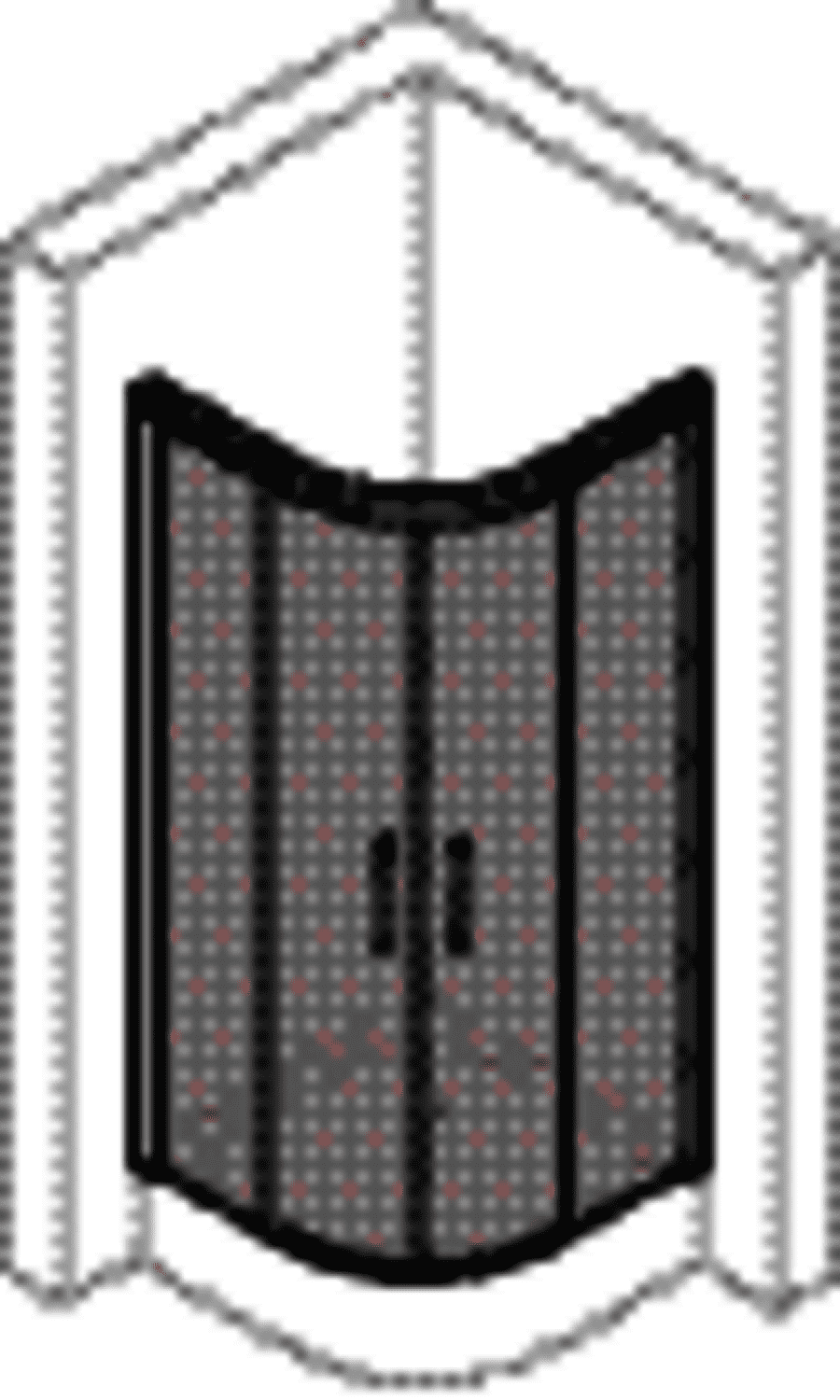 HP DA Classics 2 EasyEntry 1/4 Kreis GT 120/120 H:2000 R:550 silber matt A-P kla
