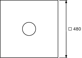 TECEdrainpoint S Seal Sys. Dichtmansch. f. Verbundabdichtungen 480 x 480