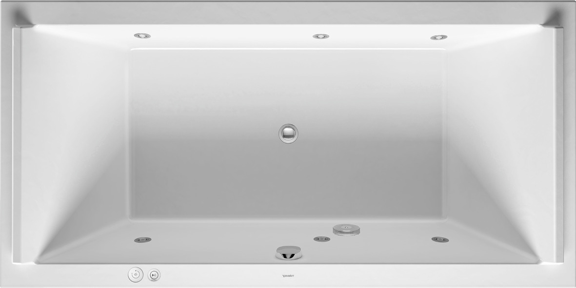 Duravit Starck Whirlwanne 2000x1000mm, Einbau Rückenschr. 2 L/R, Jet-Syst., Weiß