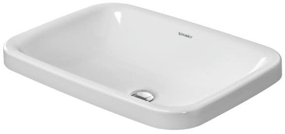 DU Einbauwaschtisch DuraStyle 600 mm EB v.oben, o.ÜL, o.HLB, weiß