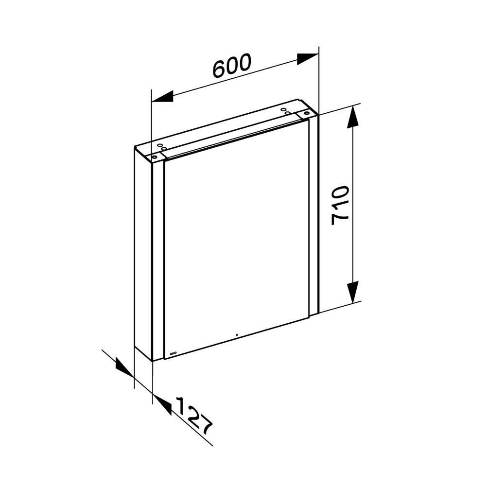KEUCO SPS Somaris 14501, Ans.li. VB 600x710x128mm verspgl.
