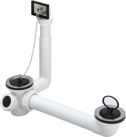 Viega Ab- und Überlaufgarnitur 7823.42 in G1 1/2 x 70mm x 100-270mm Kunststoff