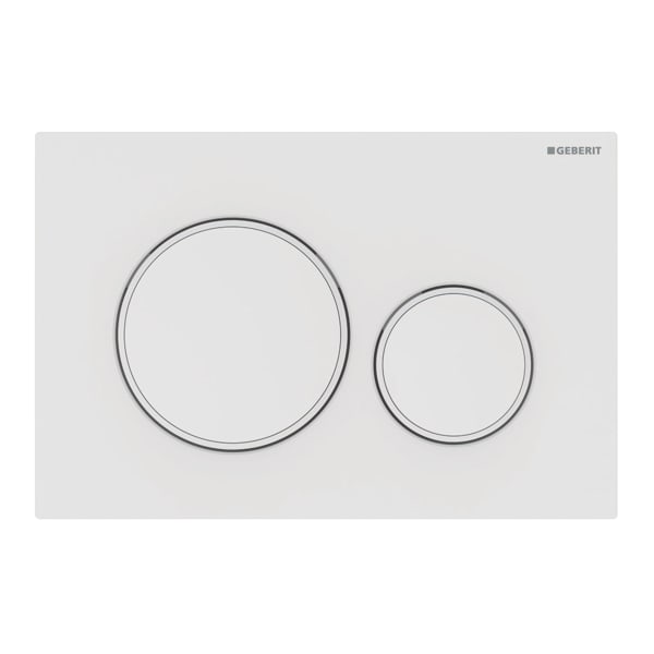 Geberit Sigma20 BetPl., für 2-Mengen-Spülung weiß matt lackiert, Etc./ weiß