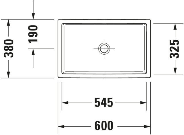 DU Aufsatzbecken Vero Air 600mm o. ÜL, o.HLB, geschl., weiß
