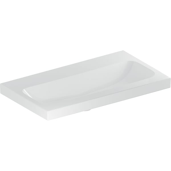 Geberit iCon Light WT 75x42cm, verk. Ausld. ohne Hahnloch, ohne Ül., weiß, KeraTect