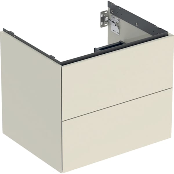 Geberit ONE Unterschrank für WT/-Platte 2 Schubl., 59,2x50,4x47cm, sandgrau hgl.