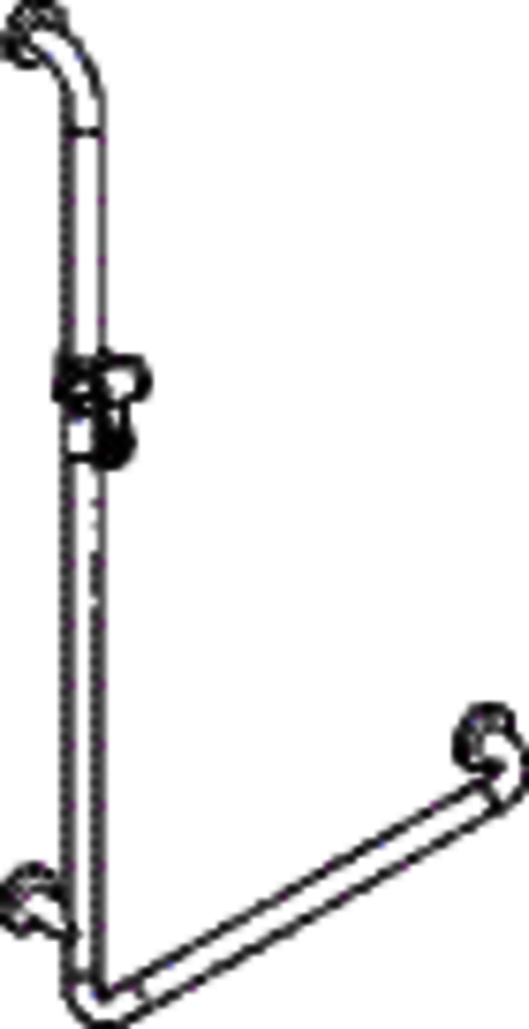 HEWI Winkelgriff m.Br.H.Stg. Ser 801, AM1:1100, W1:600, Alu.-Kern reinweiß