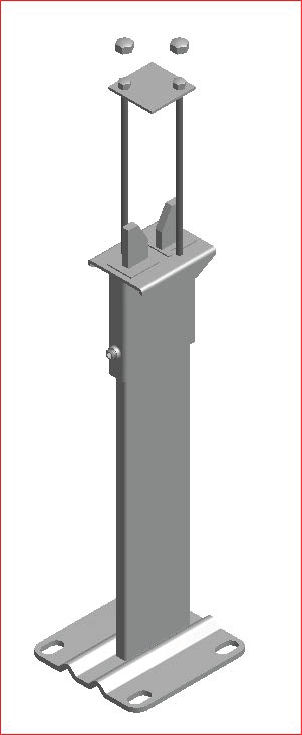 Standkonsole AK3, Konvektor, H = 300mm, RAL9016 SG