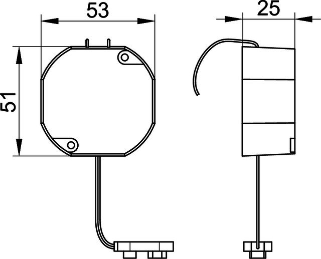 KEUCO Konv. m. Anschl.kabel Ersatzt.ACC 19956000002 51x53x24,5