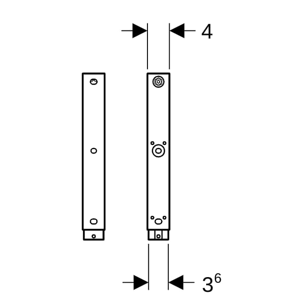 Geberit Duofix Set Fußverlängerungen L:20 cm