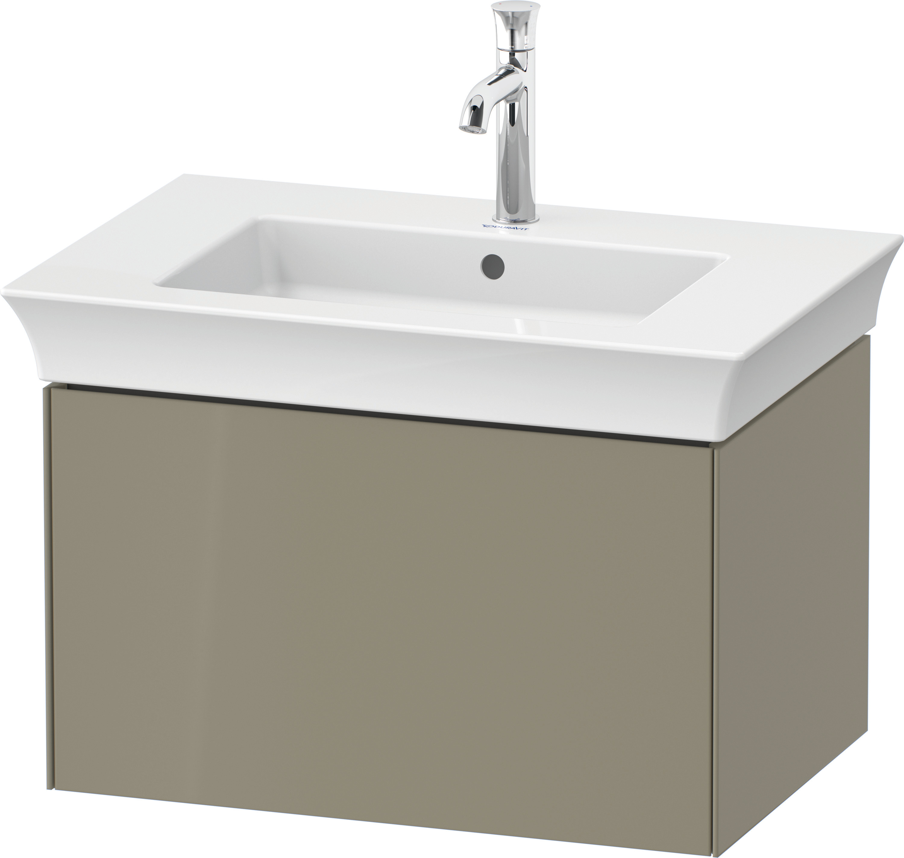 Duravit WTU White Tulip wandh.,1 Auszug 410x684x458mm, Steingrau Hochglanz
