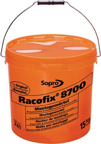 Montagemörtel Racofix® 8700 1:3 (Wasser/Mörtel) 15kg Eimer SOPRO Montagemörtel Racofix® 8700 1:3 (Wasser/Mörtel) 15kg Eimer SOPRO
