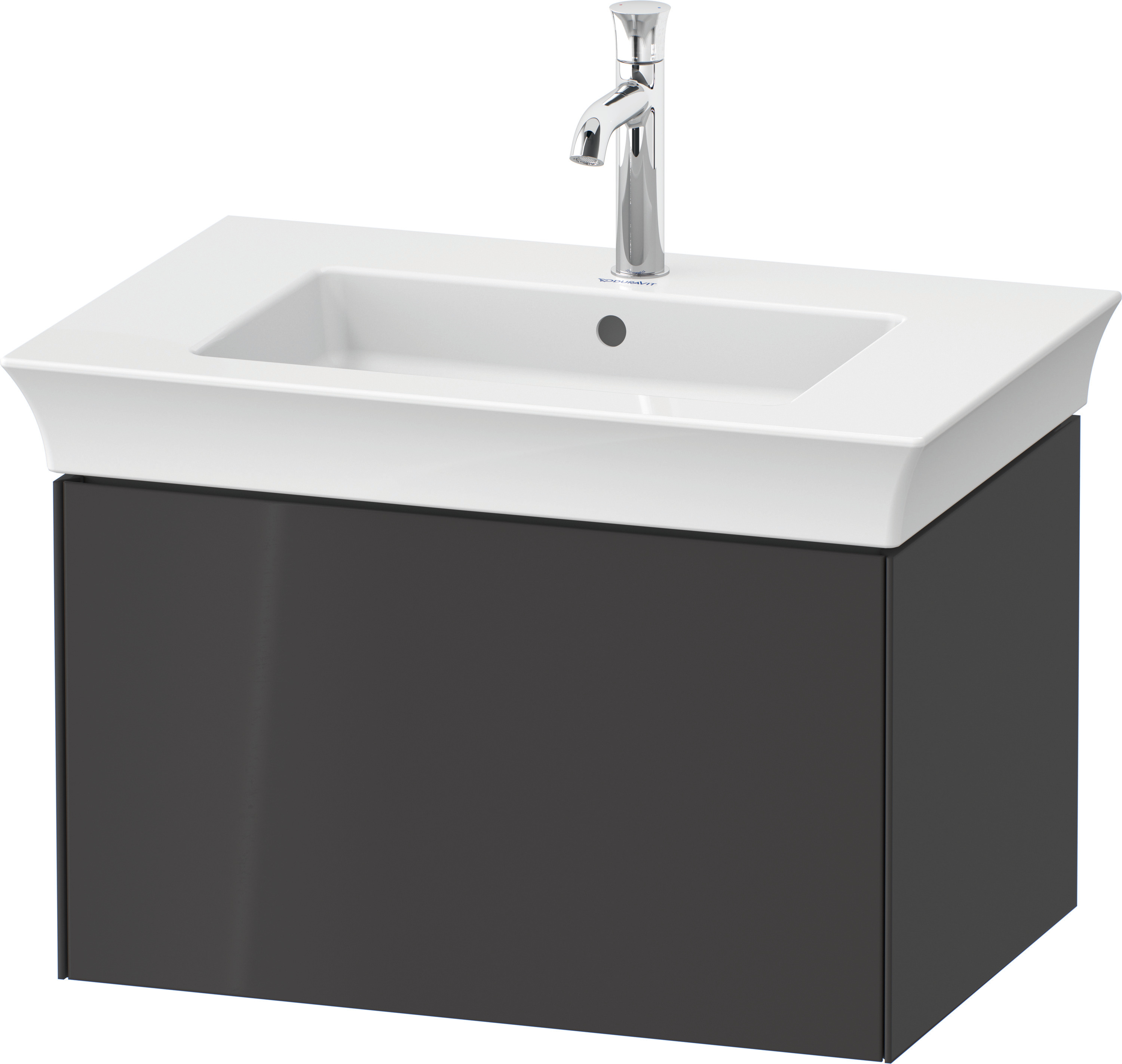 Duravit WTU White Tulip wandh.,1 Auszug 410x684x458mm, Graphit Hochglanz
