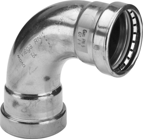 Viega Bogen 90 Grad Profipress G XL 2616XL für Gas in 64,0mm Kupfer