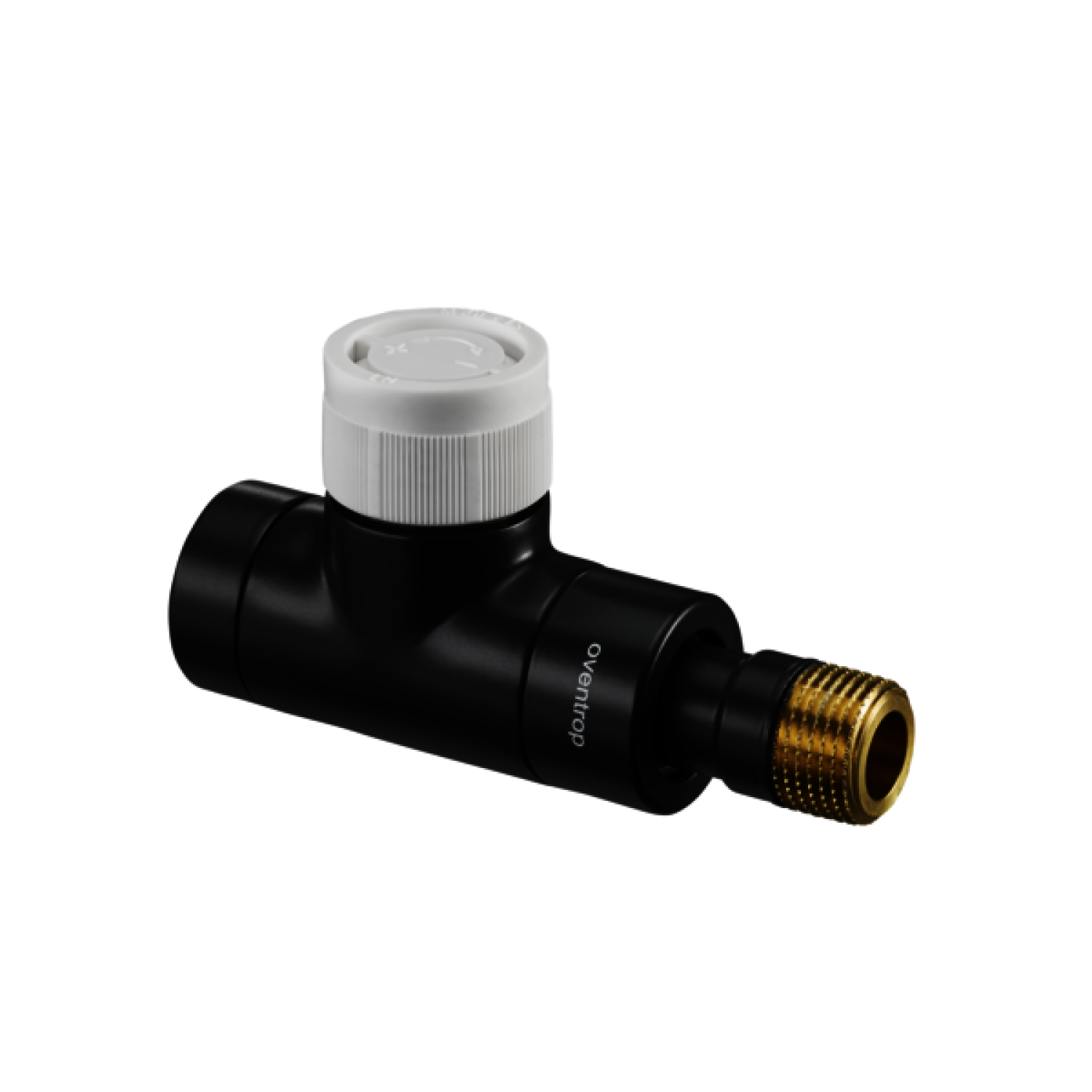OVENTROP-Thermostatventil "E" DN15, 1/2", PN10, Durchgang, anthrazit