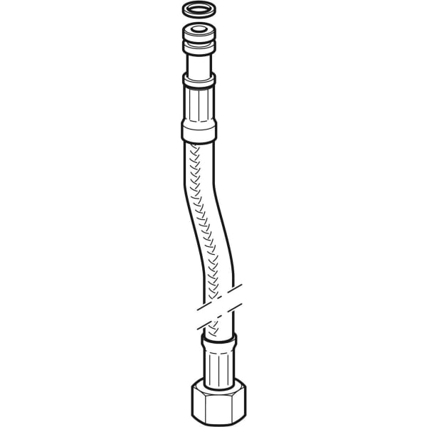 Geberit Panzerschlauch Warmwasser zu Geberit WT-Armaturen Typen 185/186 Geberit Panzerschlauch Warmwasser zu Geberit WT-Armaturen Typen 185/186