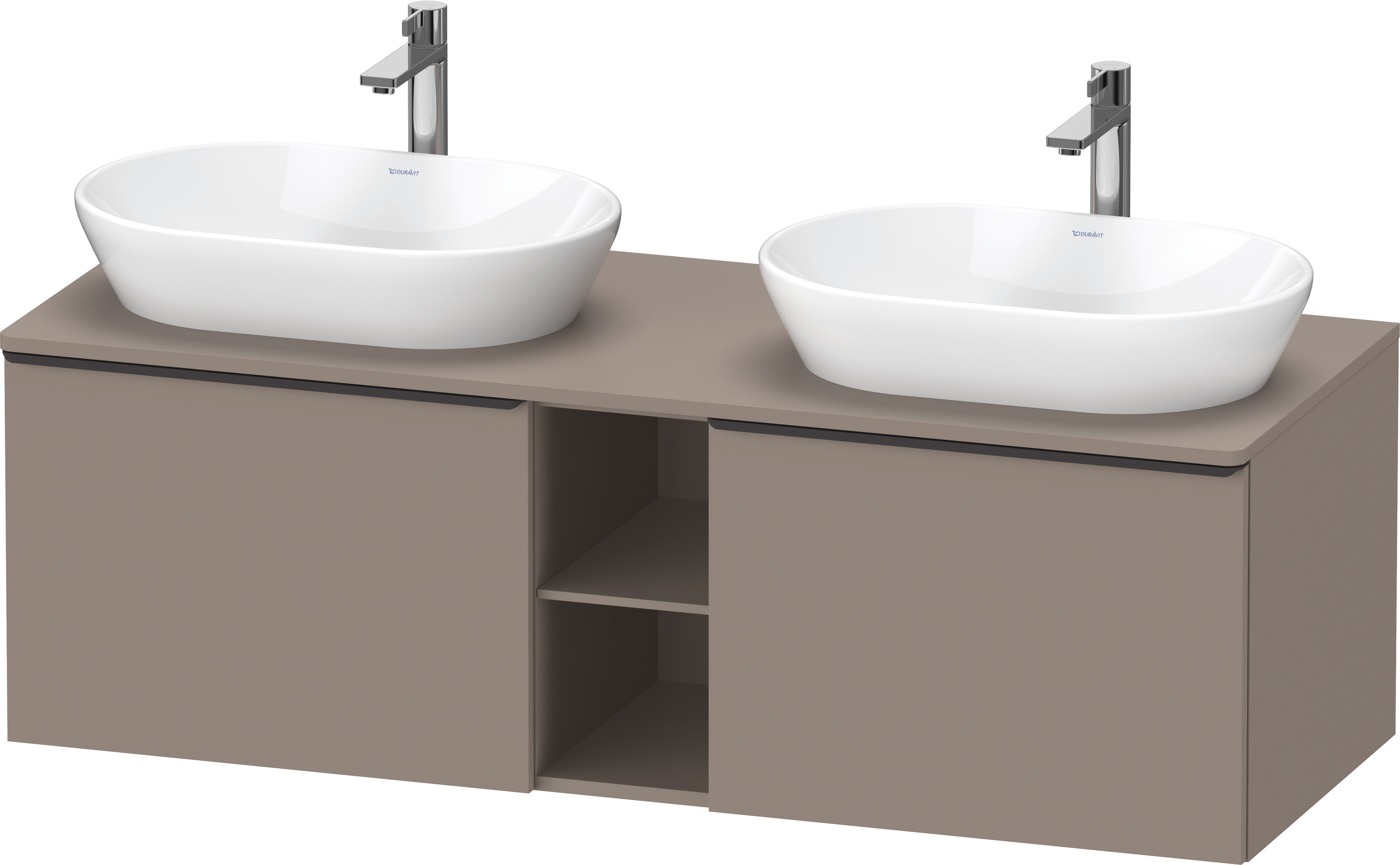 Duravit D-Neo,Kons-WTU,B,AZ:2,Fä:2,Gr:D.Schw. 1400x550x459mm,Wdh,Basalt Matt, Dekor