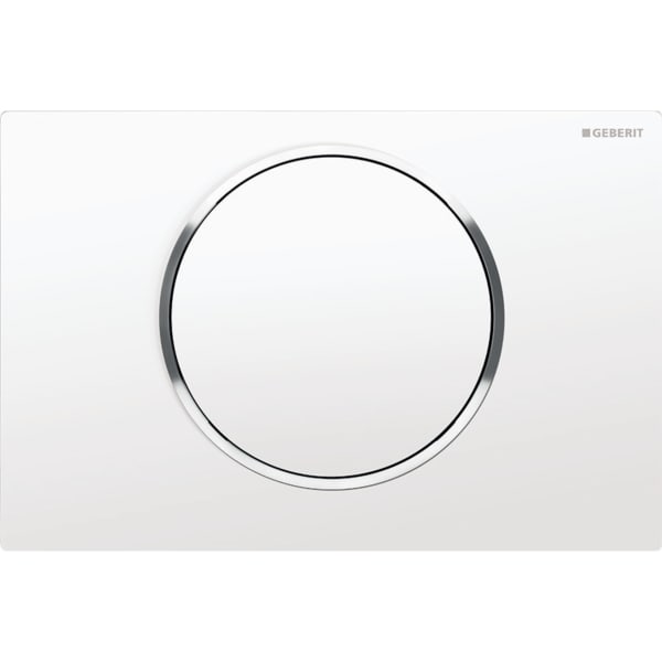 Geberit Sigma10 BetPl. für Spül-Stopp Spülung weiß / hochglanz verchromt