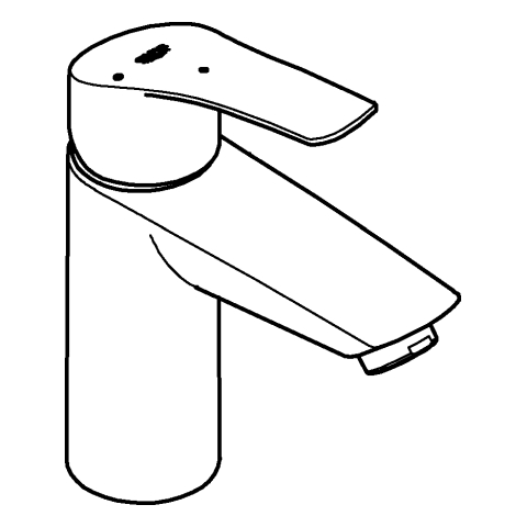 GROHE EH-WT-Batterie Eurosmart 23974_3 S-Size MST kalt 3,5l/min gl.Körper chrom