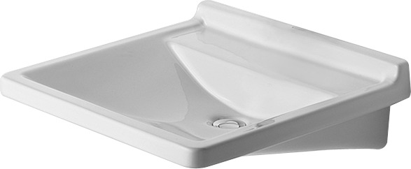 DU Waschtisch Starck 3 Vital Med 600 mm ohne ÜL, mit HLB, HL-Vst., weiß