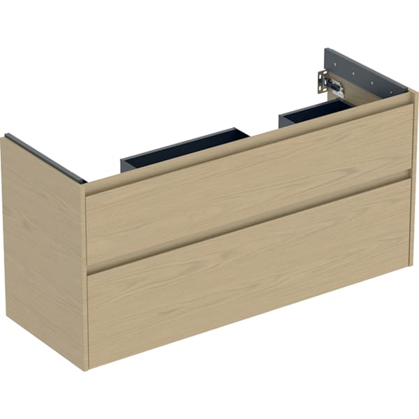 Geberit Renova Plan US f. DWT, m.2 Schubladen 124,5x60,6x44,6cm, Eiche natur