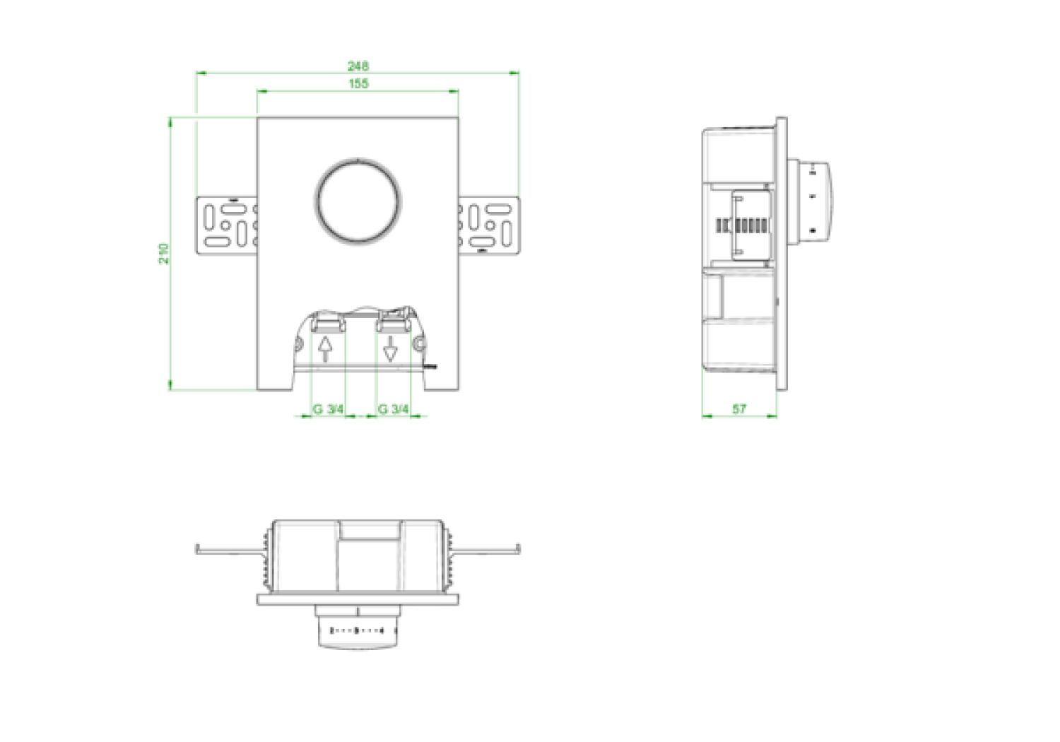 OVENTROP-Unibox TQ-RTL Thermostat, RTL, Q-Tech, weiß