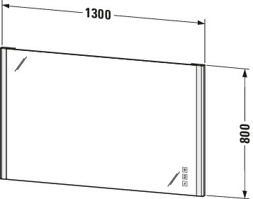 Duravit Spiegel Xsquare XS7015 Chrom 33x1300x800mm