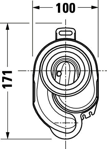 DU Absaugesiphon für Urinal ME by Starck Abgang waagrecht (verdeckt)