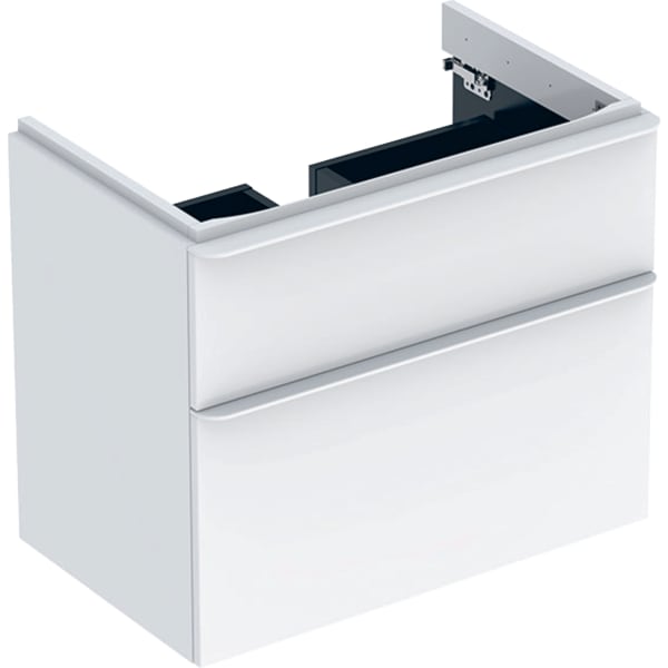 Geberit Smyle US für WT, eckig, m. 2 Schubl. 73,4x61,7x47cm, weiß