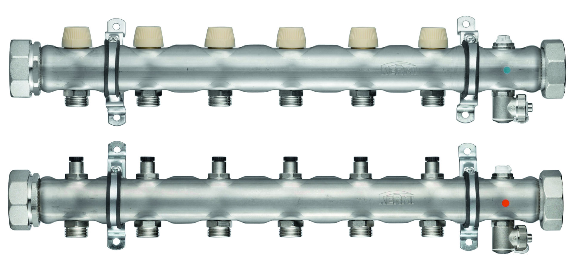 Kermi x-net IFH-Verteiler FI-16 für 16 Kreise, Baulänge 1430 mm