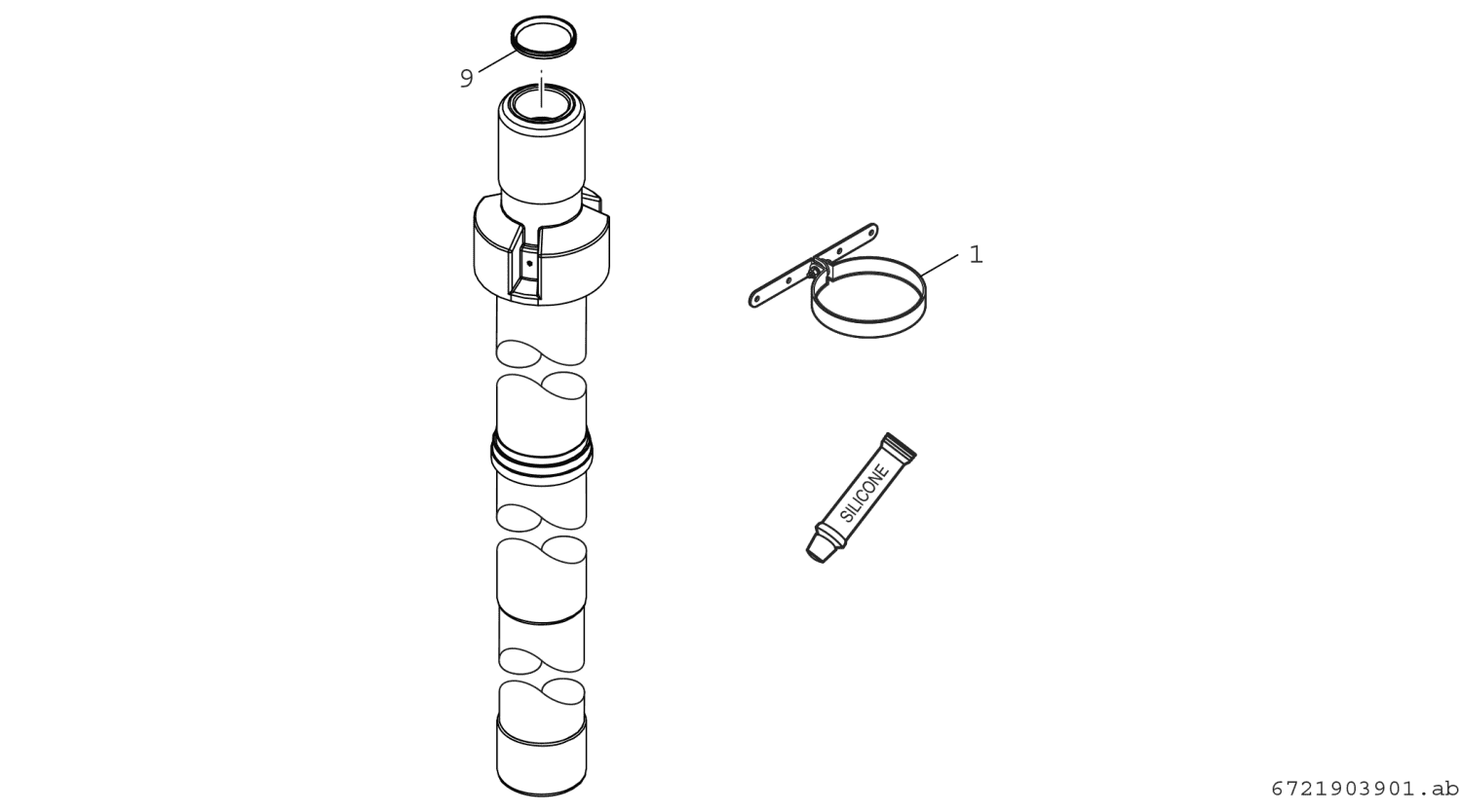 BOSCH Abgaszubehör FC-Set80-C33x (oben) Grundbausatz C33x, schwarz, 1,5,d:80/125
