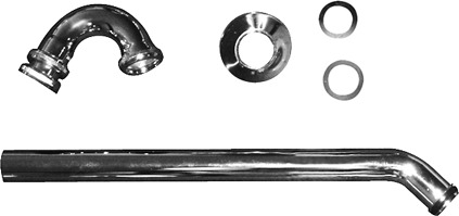 DU Bidet-Röhrensiphon 1 1/4 Zoll mit verlängertem Ablaufrohr, chrom