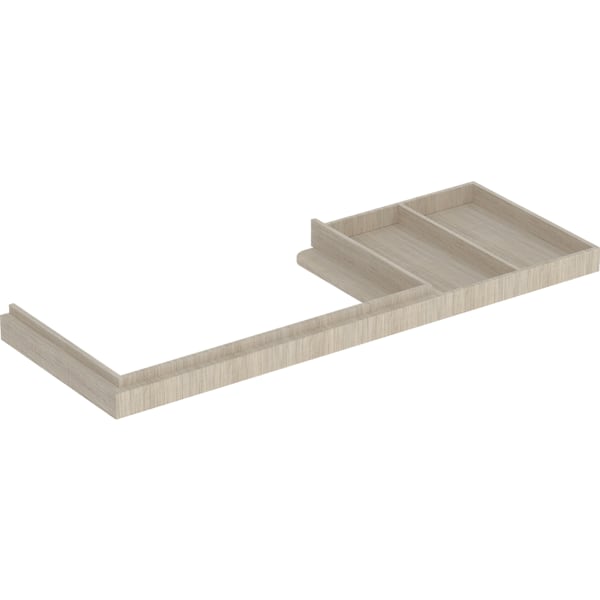 Geberit WT-Rahmen für Citterio US m. Ablagefl. re, Breite 133 cm, beige