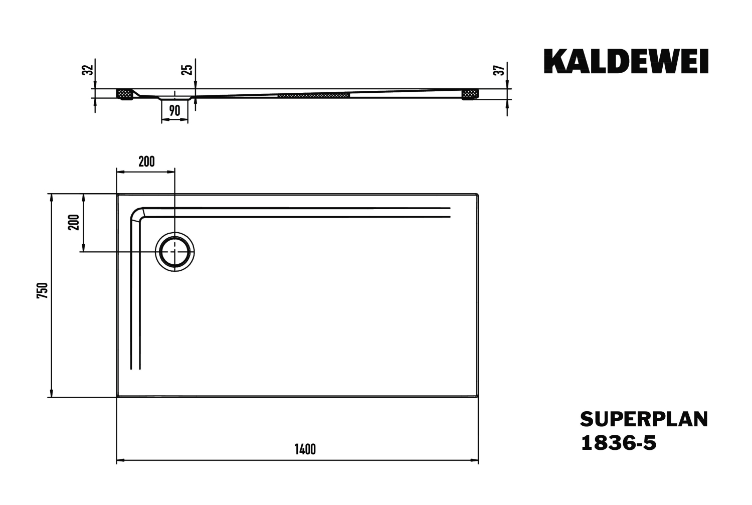 KA DW SUPERPLAN Mod.1836-5,750x1400mm, alpwe,SEC,Wt extrafl.