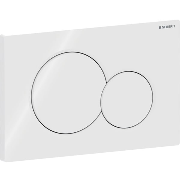 Geberit Sigma01 BetPl., rund, 2-Mengen-Sp. weiß glänzend