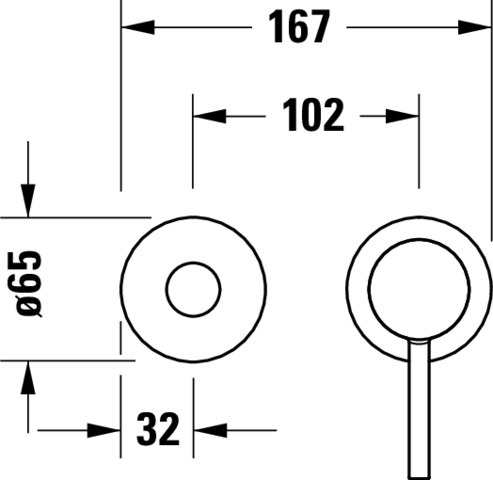 DU Circle Einhebel Waschtischmischer, UP Kermikmischsystem, Chrom HG