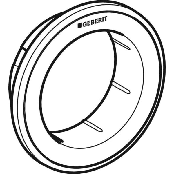 Geberit Typ 10 Rosette für Fernbetätigung Möbeldrücker, schwarz/schw matt