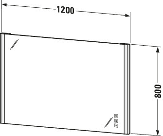 Duravit Spiegel Xsquare XS7014 Chrom 33x1200x800mm