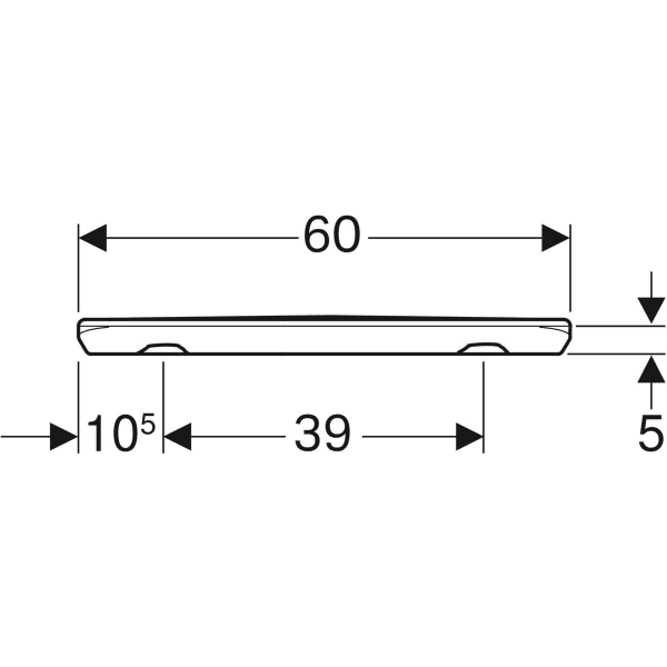 Geberit Renova Wandablage, 60x14cm, weiß