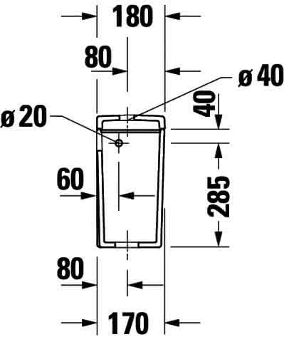 DU Spülkasten D-Neo, Weiß, m.IG, DF 6/3 L, WA re./li. 3/8"Messing