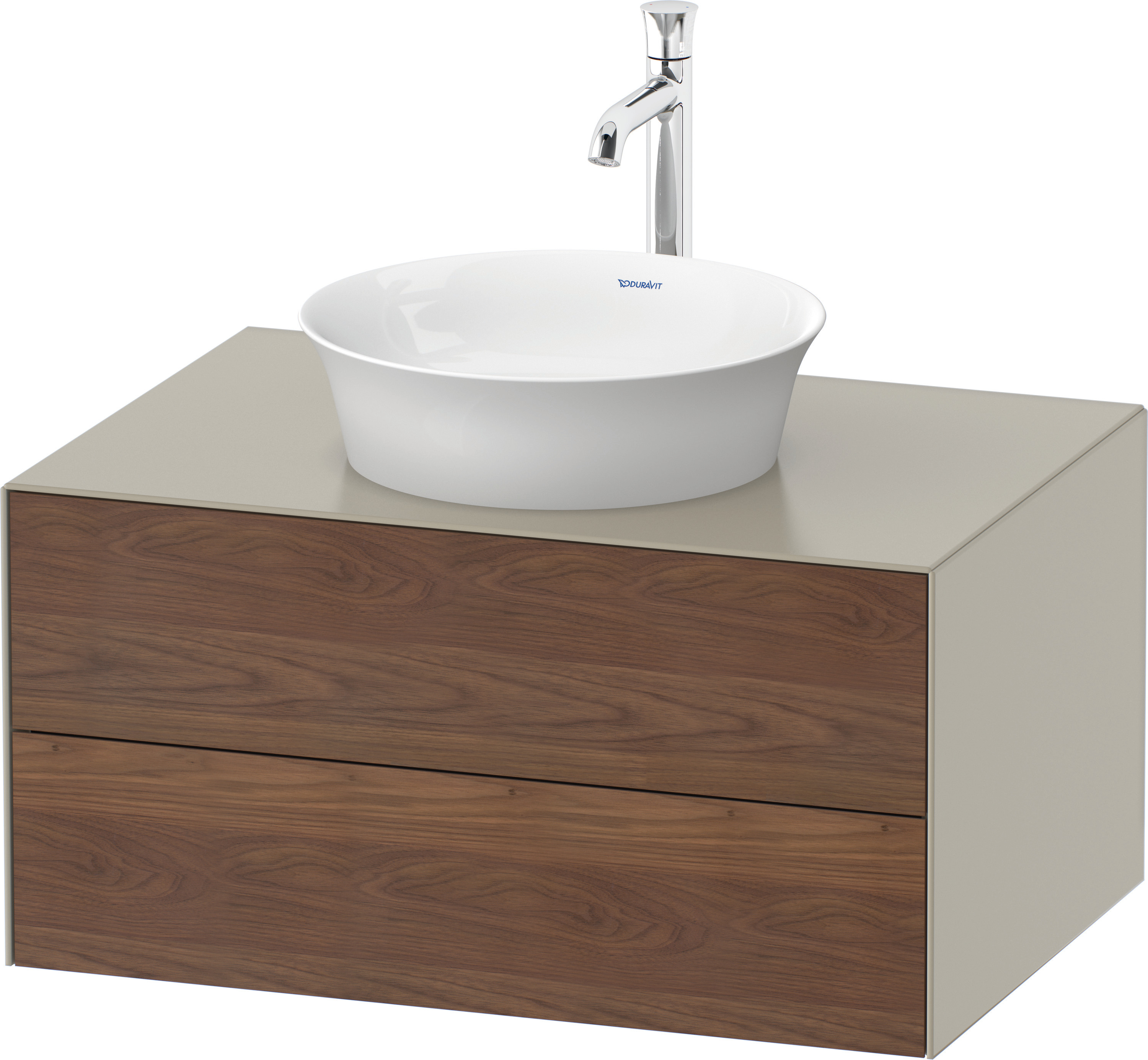 Duravit WTU White Tulip wandhängend, 2 SchKa 408x800x550mm,A.Nussb.M/Taupe Sdm