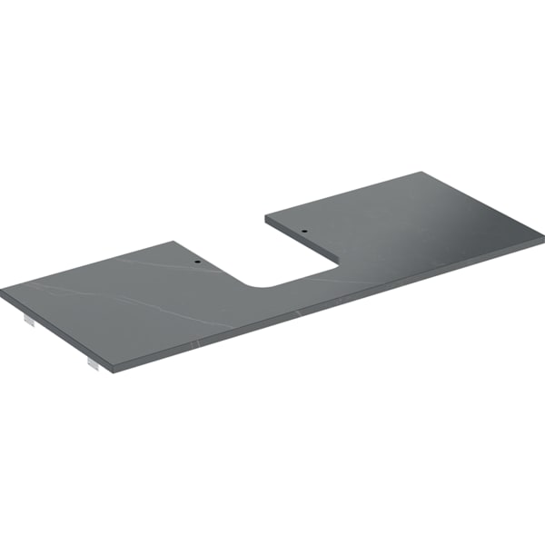 Geberit ONE WT-Pl. Aus mi. f. AWT Schalenform 120x2x47cm, Marmoroptik schwarz matt