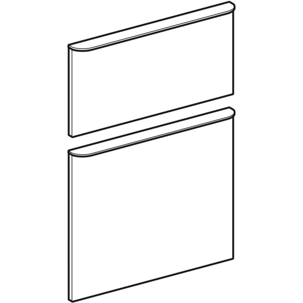 Geberit Set Schubladenfronten f. Smyle eckig für Seitenschrank B:45cm, sand-grau