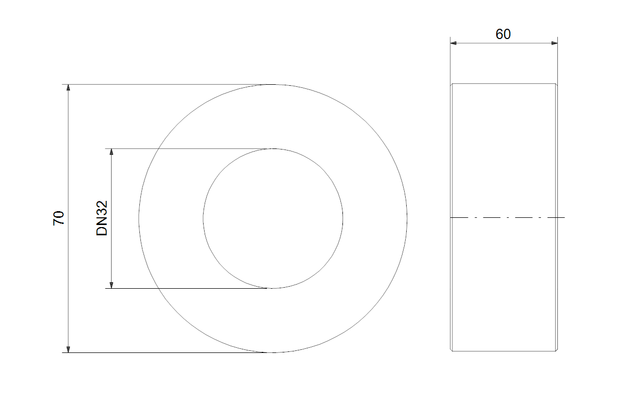 GRUNDFOS Zubehör für Trockenläuferpumpen Acc.adaptor DN32 PN6 60