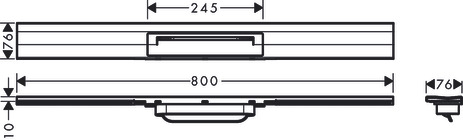 Hansgrohe RainDrain Flex Duschrinne 800 mm kürzbar für Wandmontage chrom