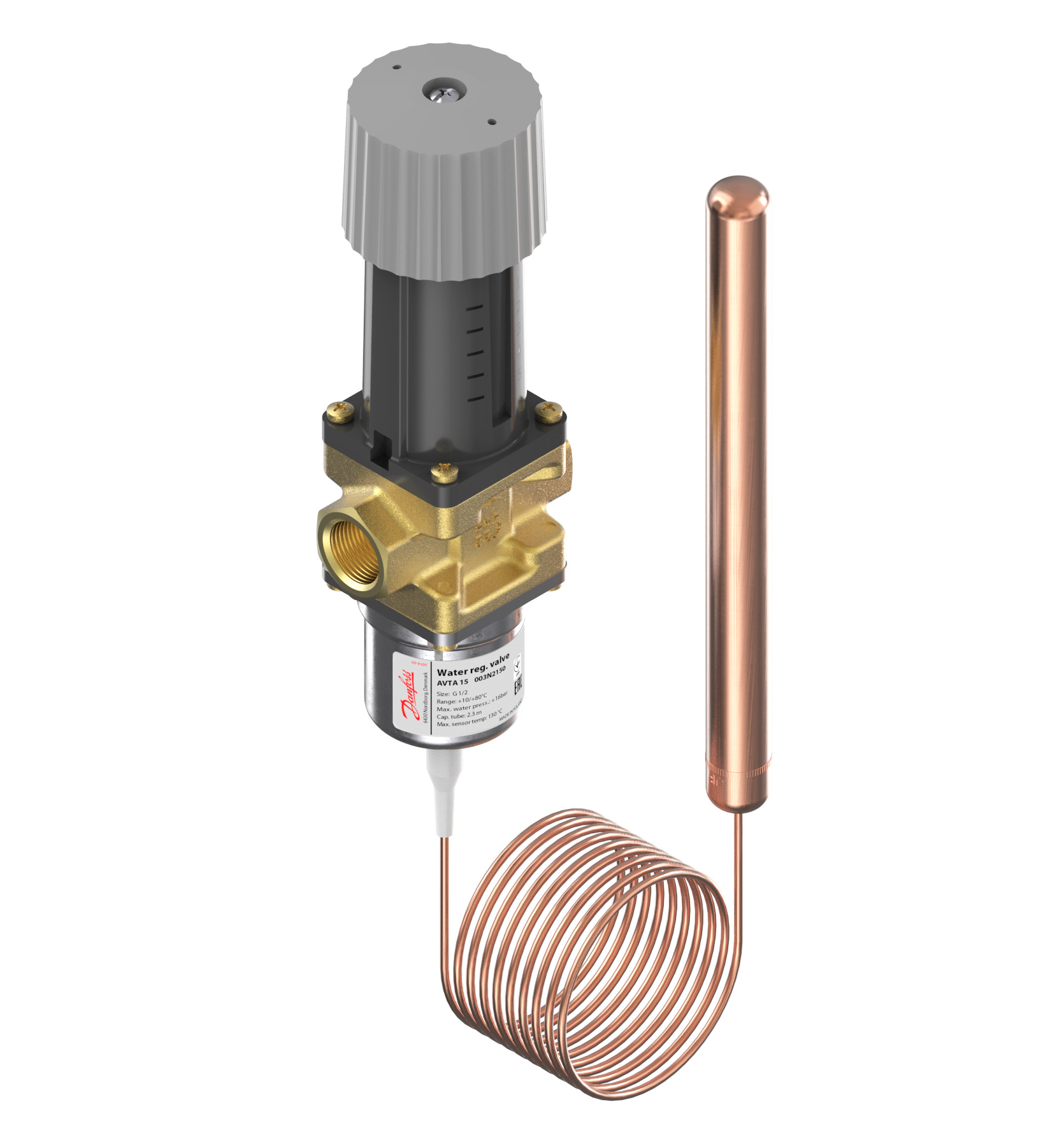 Danfoss Temperaturregler AVTA 25 Rp 1, 0-30 C, kvs: 5,5 Danfoss Temperaturregler AVTA 25 Rp 1, 0-30 C, kvs: 5,5