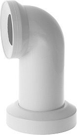 Duravit Ablaufbogen mit Rosette Abgang waagrecht, weiß