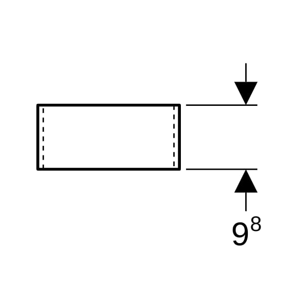 Geberit Xeno2 Schubladeneinsatz H-Teilung 37,3x6,2x20,8cm, sculturagrau
